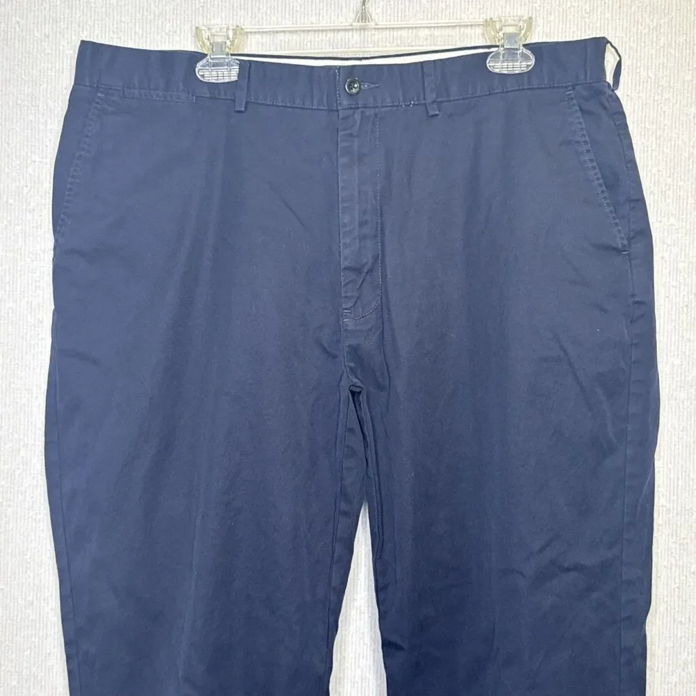Polo Ralph Lauren Chino Pants Mens 38x30 Navy Blue Classic Fit Flat Front Cotton